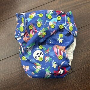 “Neverland” Peter Pan Blueberry Simplex Organic AIO Cloth Diaper